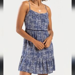 NWT ~ Francesca's Miah Blue Rain Dress ~ Blue & White Sleeveless Mini Dress